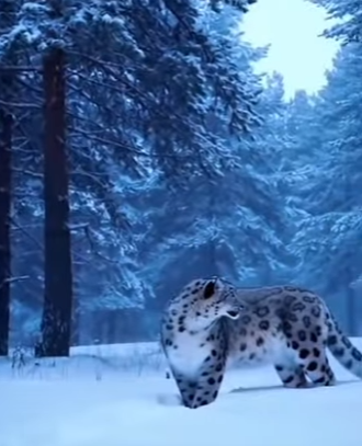 P2712014 snow leopard begs at my door her newborn cub, leading me to her baby (Part 2)