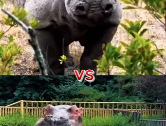 N0901006 Rinoceronte vs Hipopótamo! (Parte 2)