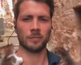 W0101020 Rescue Kittens On Dad Shoulders Now (Part 2)