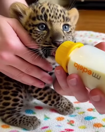 F0402012 kind couple adopted baby leopard (Part 2)