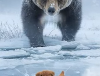 K1104012 The Bear Was About to Attack the Shiba Inu… Then a Miracle Happened. 🐻💔🐕 (Part 2)