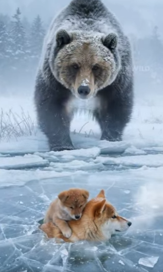 K1104012 The Bear Was About to Attack the Shiba Inu… Then a Miracle Happened. 🐻💔🐕 (Part 2)