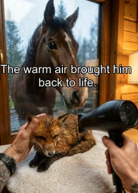 F2204005 My Horse Found Tiny Animal in Rain An Emotional Fox Rescue Story (Part 2)