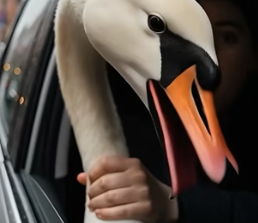 V2204007 He freed swan trapped in fence, decided to keep it then.. (Part 2)