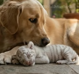 V2204012 newborn white tiger cub was left by its mother then.. (Part 2)