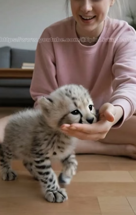 V2404001 spotted tiny cheetah cub, adopted it, then…(Part 2)