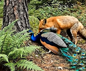 A2904008 The poor peacock was attacked by a fox – rescued by the roadside (Part 2)