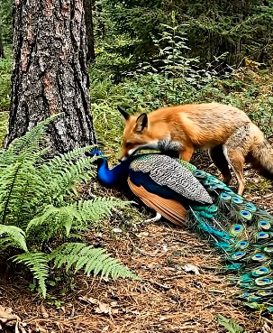 A2904008 The poor peacock was attacked by a fox – rescued by the roadside (Part 2)