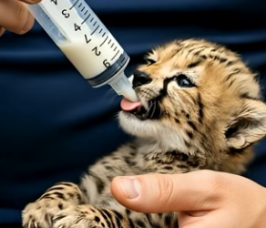 V2905012 A couple rescued a newborn Cheetah cub, cared for it with love and then (Part 2)