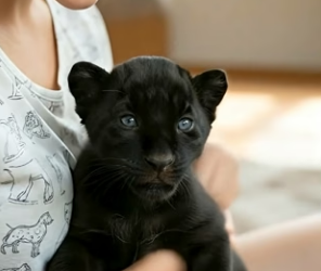 V2905010 He rescued a tiny black panther cub stuck in black mud and gave it a home (Part 2)