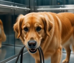 Y0505033 Brave Golden Retriever Saved Mall Hero Dog Story (Part 2)