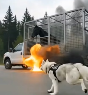 Y0505013 Golden Retriever Stops Burning Truck Saves Cow (Part 2)