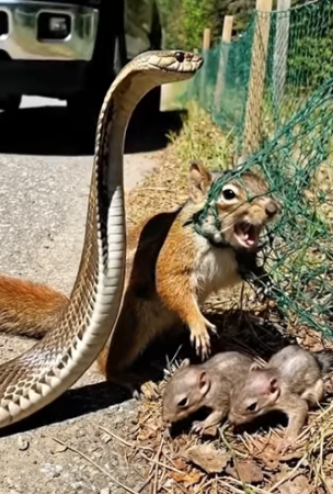 A0205020 Rescuing a Mother Squirrel Tangled in a Net by the Roadside (Part 2)