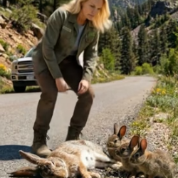 Y1105016 mother rabbit was found collapsed by roadside, too sick to move…(Part 2)