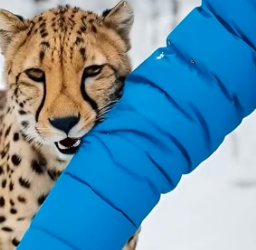 A1505014 Desperate Wild Mother Cheetah Finds Help to Save Her Buried Baby (Part 2)