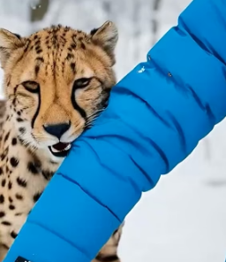 A1505014 Desperate Wild Mother Cheetah Finds Help to Save Her Buried Baby (Part 2)