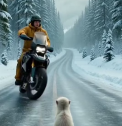 A1505008 Man Finds Tiny Snow Leopard Cub on Frozen Road (Part 2)