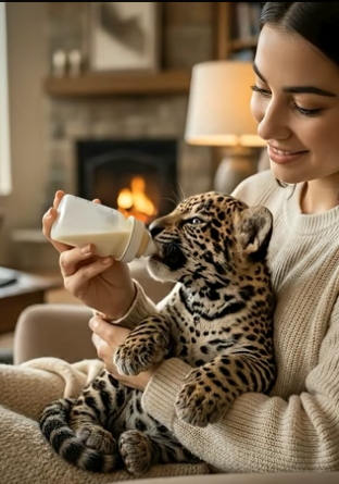 V0205006 Orphan newborn jaguar cub finds safety and love with a kind family and then (Part 2)