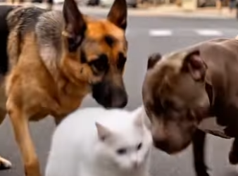 Y2605009 A heartless man steals a kitten right from its mother’s side. Refusing to give up, the mother cat (Part 2)