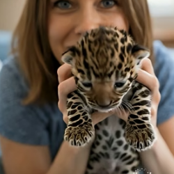 V0405022 He discovered a tiny leopard cub hidden under firewood and then…(Part 2)