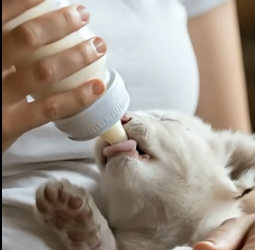 V0405013 Man adopted an abndoned newborn tiny white lion cub and then…(Part 2)