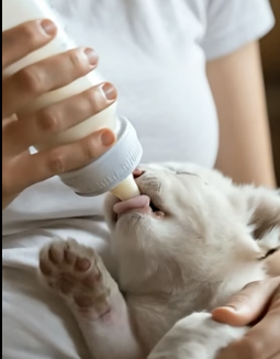 V0405013 Man adopted an abndoned newborn tiny white lion cub and then…(Part 2)