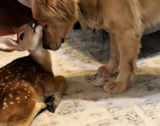 H0205019 My dog found baby deer had lost its mother he brought it (Part 2)