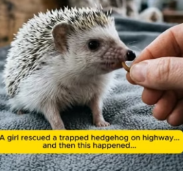Y0706009 Girl rescued a trapped hedgehog on highway … and then this happened (Part 2)