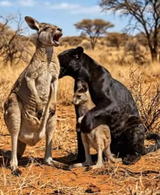 Y0906011 Gorrila Saved The kangaroo Child From Phanter (Part 2)