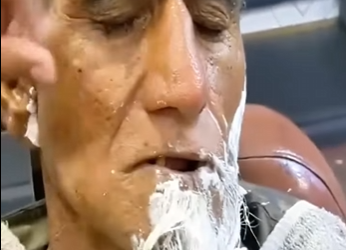 X3005016 Shaving the homeless man’s 15 year old beard (Part 2)